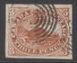 SG 18 Colony of Canada 1852-57. 3d red. Fine used. 4 fine margins CAT £450