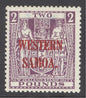 SG 193 Samoa 1935-42. £2 bright purple. Lightly mounted mint CAT £160