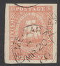 SG 12 British Guiana 1853-59. 1c dull red, type A. Very fine used with a Demerara CDS, March 20th 1860. 4 large margins CAT £2250