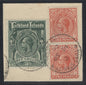 SG 74 x2 & SG 80 Falklands 1921-28 Used on piece. Very fine used with Port Stanley, 16th Sept 1926 CDS's