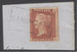 SG 29 1d red-brown lettered EG plate 7. Very fine used on small piece with a Canongate Scottish local