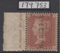 SG 29 1d red-brown Spec C8(1)t lettered FA plate 35, overprinted specimen, type 2 vertically. Very lightly mounted mint  marginal example with inscription. RPS cert when in a block of 4