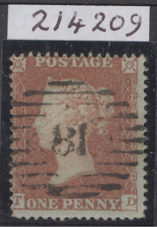 SG 16b 1d red-brown, die 1, alphabet 1, watermark small crown, perf 16, plate 99 by Henry Archer. Very fine used. RPS cert