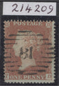 SG 16b 1d red-brown, die 1, alphabet 1, watermark small crown, perf 16, plate 99 by Henry Archer. Very fine used. RPS cert