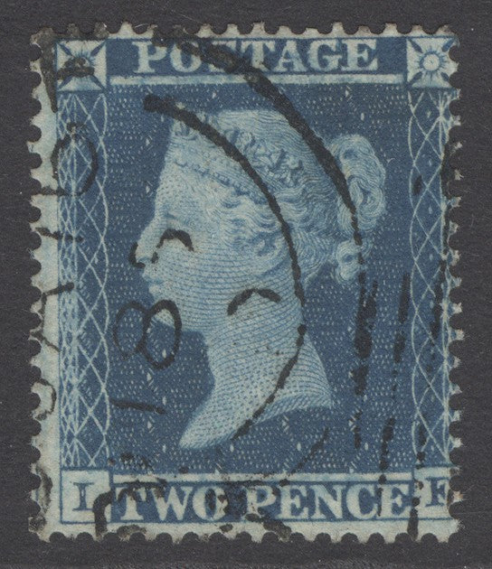 SG 20a 2d blue plate 5. A very fine used dated CDS example