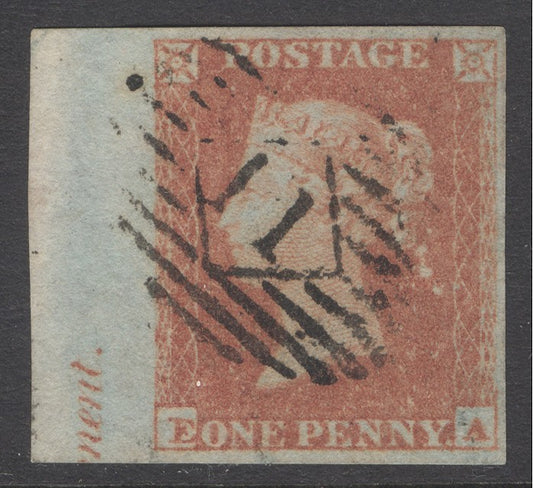 SG 12 1d orange-brown plate 144 lettered EA. Very fine used part marginal example