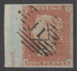 SG 12 1d orange-brown plate 144 lettered EA. Very fine used part marginal example