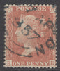 SG 38 1d orange-red plate 44 lettered RE. Very fine used with a blue CDS, April 1857