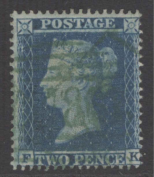 SG 27 2d blue plate 5, watermark large crown, perf 16. Fine used with an Irish ‘186 diamond in green CAT £450