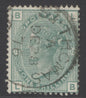 SG 150 1/- green plate 12 cancelled with a St Thomas CDS, 28th Dec 1876