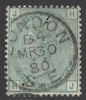 SG 150 1/- green plate 13. Very fine used with a London, March 30th 1880 CDS