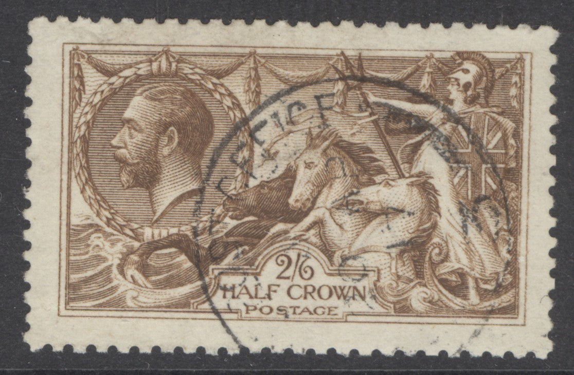 SG 405 2/6 deep yellow-brown. Very fine used CDS example, leaving Kings profile clear. Well centred & good colour CAT £250