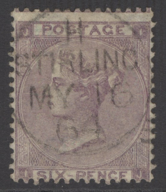 SG 84 6d lilac. Very fine used with an upright Stirling CDS, May 16th 1864