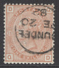 SG 163 1/- orange-brown plate 13. Very fine used with a Dundee CDS