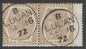 SG 122b 6d pale chestnut plate 11 pair. Very fine used with Lucan, Sept 16th 1872 CDS’s