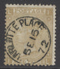 SG 110 9d straw. Very fine used with a Charlotte Place CDS, Sept 15th 1872