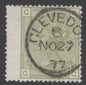 SG 153 4d sage-green plate 15. Very fine used with an upright Clevedon CDS, Nov 27th 1872