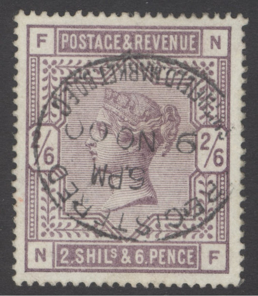 SG 178 2/6 lilac. Very fine used with a Smithfield marker registered CDS, 19th Nov 1900 CAT £160