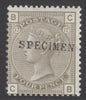SG 154 4d grey-brown overprinted specimen. A fine fresh unmounted mint example CAT £350