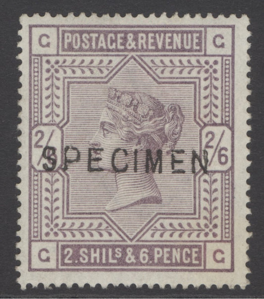 SG 179 2/6 deep lilac overprinted specimen, type 11. Very lightly mounted mint CAT £425