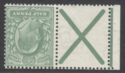 SG spec M2(2)ac ½d yellowish-green with St Andrews cross watermark crown inverted. Fine unmounted mint. Wenvoe cert