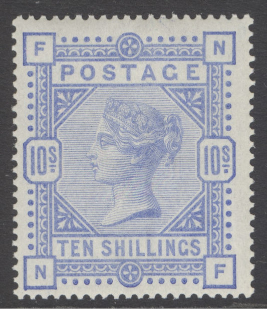 SG 183a 10/- pale ultramarine. A fine fresh unmounted mint example CAT £2250