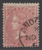 SG 66 4d rose-carmine. Very fine used with part London CDS, leaving Queens profile clear
