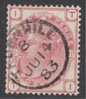 SG 158 3d rose plate 21 Thurnhill CDS, June 14th 1883