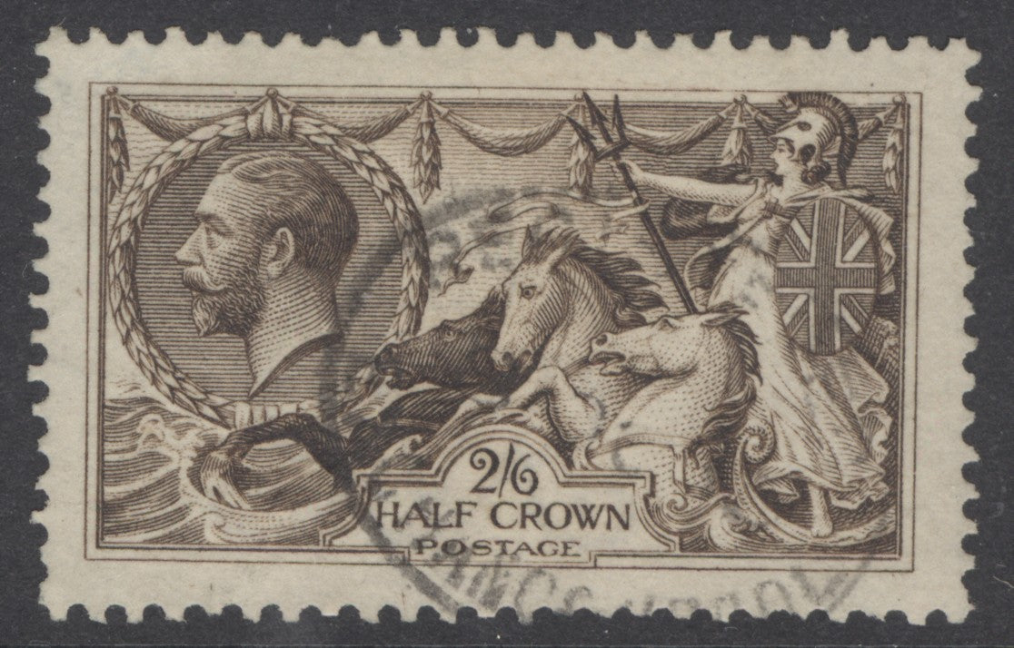 SG 399 2/6 deep sepia-brown. Very fine used registered oval clear of Kings profile CAT £180