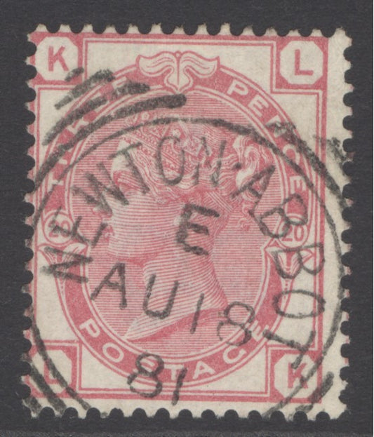 SG 158 3d rose plate 20. Very fine used with a Newton-Abbot ‘box’ CDS, April 18th 1881