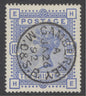 SG 183 10/- ultramarine. Very fine used with a Camberley M.O. & S.B CDS, Jan 26th 1892. Nice deep colour & well centred CAT £525