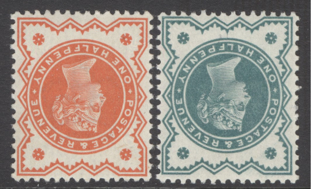 SG 197 & 213. ½d vermilion & blue-green with variety inverted watermark. Pristine unmounted mint CAT £245