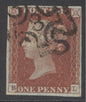 SG 8m 1d red-brown lettered BL. Very fine used with a number ‘3’ in Maltese cross. 4 margins CAT £225