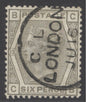 SG 147 6d grey plate 13. Very fine used with a London CDS