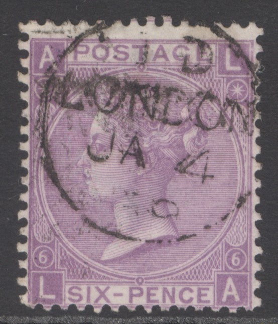 SG 107 6d bright violet. Very fine used with a London CDS