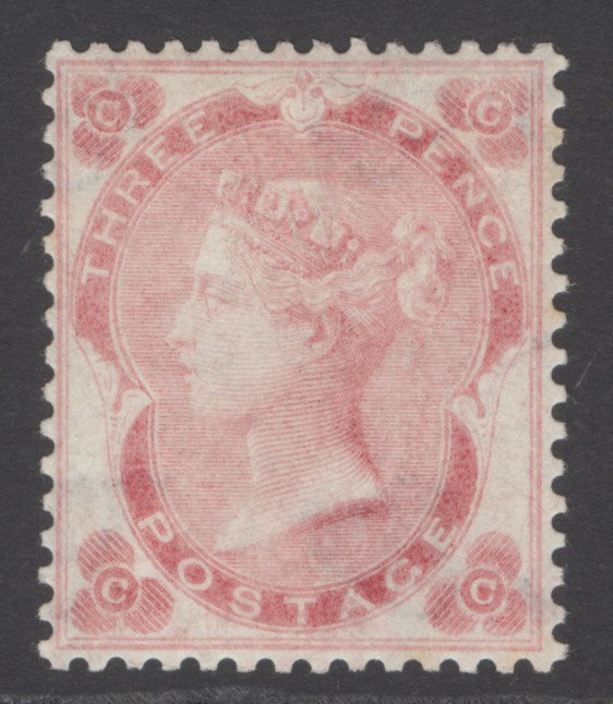 SG 77 3d pale carmine-rose. A fine fresh lightly mounted mint example with perfect centring & good colour.  Very scarce in this quality CAT £1200