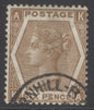 SG 122 6d deep chestnut. Very fine used part CDS, leaving Queens profile clear CAT £125
