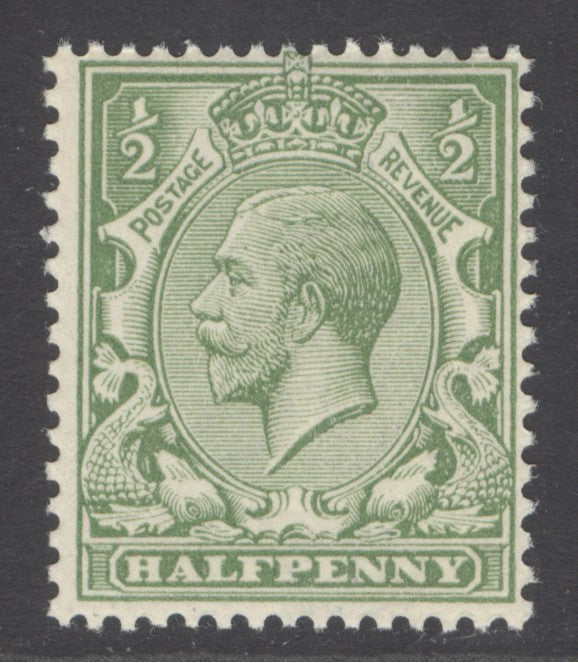 SG 355 ½d bright yellow-green N14(11). A fine fresh unmounted mint example CAT £75