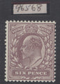 SG 301 6d dull purple on Dickinson coated paper. Pristine unmounted mint Spec M34(1).  RPS cert when in a block of 6 CAT £450