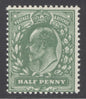 SG 269 ½d deep dull yellow-green, blotchy print. Fine unmounted mint Spec M3(4)