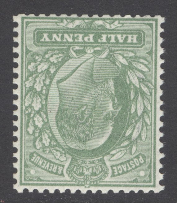 SG 267wi ½d dull yellow-green, variety inverted watermark. Fine unmounted mint CAT £100