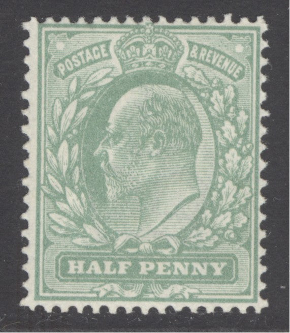 SG 279a ½d pale bluish-green Spec M4(4). Fine unmounted mint
