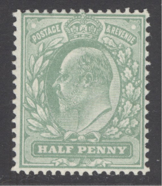 SG 279a ½d pale bluish-green Spec M4(4). Fine unmounted mint