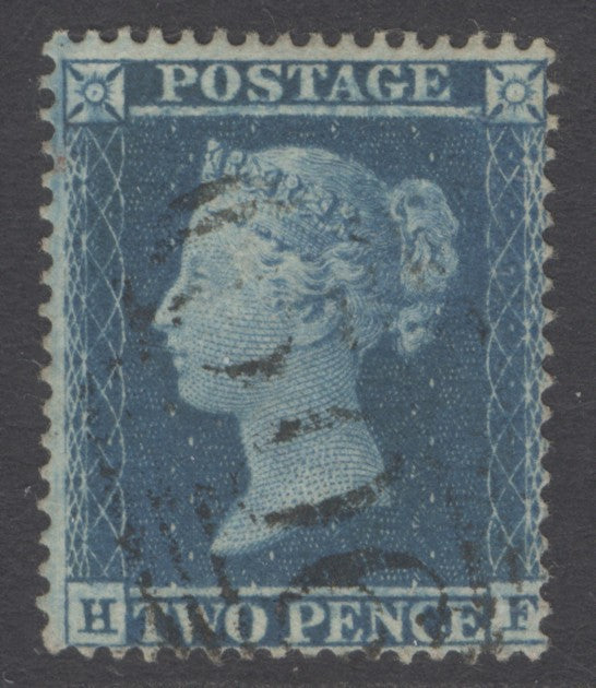 SG 27 2d blue (plate 5) lettered BF, perf 16, watermark large crown. Very fine used CAT £450