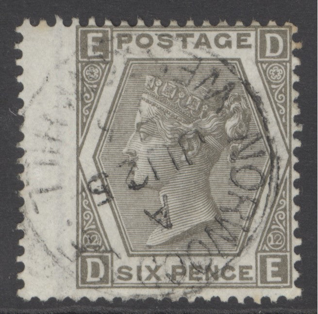 SG 125 6d grey. Very fine used with a Norwood, Westenhill CDS