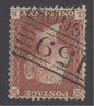 SG 29 1d red-brown variety inverted watermark. Very fine used with Madelaine Smith cancellation
