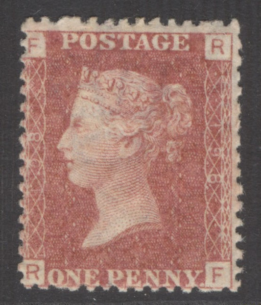 SG 43 1d rose-red plate 198 lettered RF. A fine unmounted mint example CAT £45