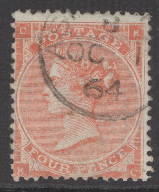 SG 82 4d pale red. Very fine used CDS example