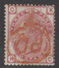 SG 143 3d rose plate 11. Very fine used with a red postmark. Few short perfs. Scarce