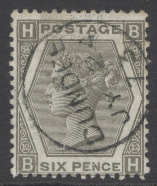 SG 125 6d grey. Very fine used with a Dundee CDS, July 24th 1873